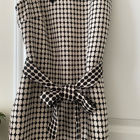 Pre-owned Michael Michael Kors Geo-Print Dress, Black/Cream, size 4 - Picture 2 of 13